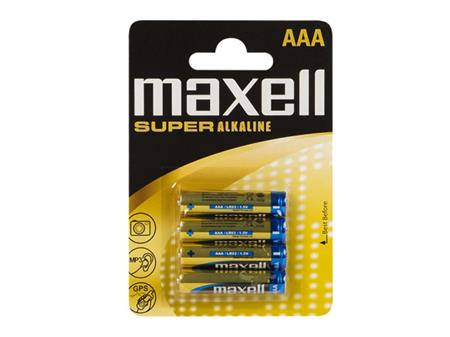 Baterie Maxell Super Alkaline AAA (LR3), 4ks blister