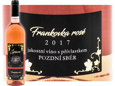 Frankovka rosé 2017, pozdní sběr, polosuché