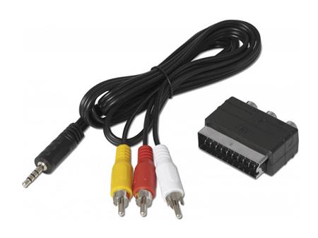 Komponentní video kabel TechniSat 3.5 jack/3x Cinch, 1.2m, scart