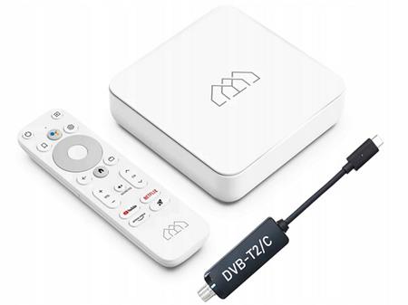 Multimediální centrum Homatics BOX R, Android TV 11, set s tunerem DVB-T2/C, 2+16 GB, certifikace Google