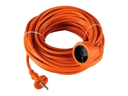 Prodlužovací kabel PR-160, 1 zásuvka, 20m, 2x1,5 mm oranžový