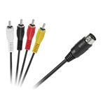 Propojovací audio kabel Omkotech, DIN 5-kolík/ 4xRCA, 1,8m