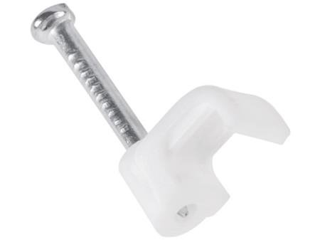 abelové příchytky OmkoTech KP10-100, průměr 10mm, bílé, balení 100 ks