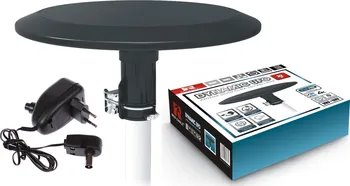 Anténa COMPACT, 33 dB, LTE 5G filtr, šedá, všesměAnténa Dynamic UFO, 32 dB, černá, všesměrová, se zesilovačemrová, se zesilovačem
