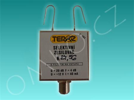 Anténní kanálový zesilovač Teroz T 481 F, K27 + K56, 20dB