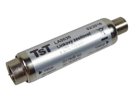 Anténní linkový zesilovač TsT LA0030, 18dB, LTE filtr