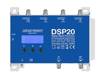 Anténní programovatelný zesilovač LEM DSP20-5G, 32 filtrů, 5x vstup, 40 dB