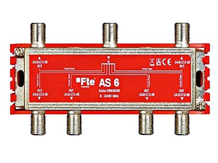 Anténní rozbočovač FTE AS 6, F 9.2 dB, 6 výstupů, 5-2400 MHz