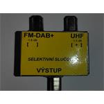 Anténní slučovač FM+DAB+/UHF, konektory F