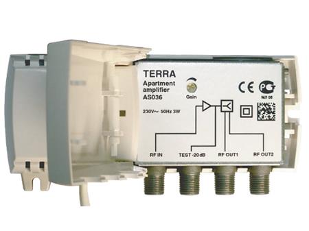 Anténní zesilovač TERRA AS036, 19dB, 2x výstup