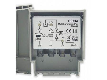 Anténní zesilovač TERRA - MX061, 20dB, 3x vstup
