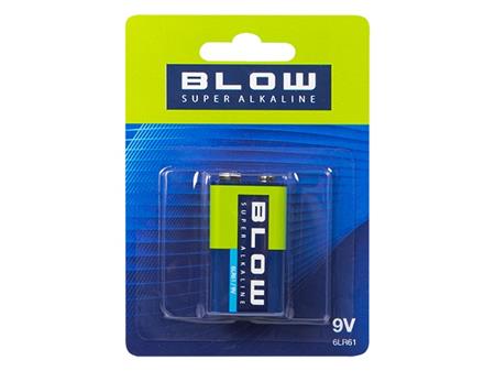 Baterie BLOW Super Alkaline 9V, 6LR61, do ovladačů, 1ks blistr