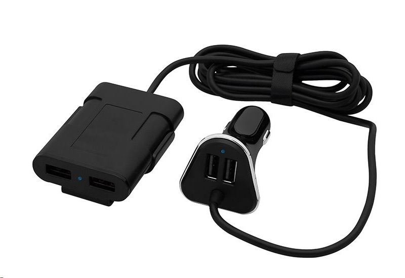 Blow univerzální USB adaptér do auta, 2xpřední + 2xzadní, 4x2,4A