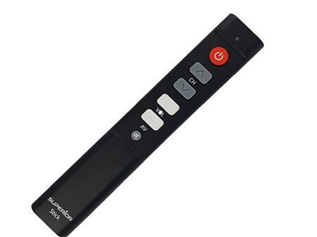Dálkové ovládání Superior Slim Stick pro seniory, černé, programovatelné