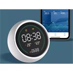 Designový SMART senzor CO2 OmkoTech DS1W, teplota, vlhkost, alarm, Wi-Fi, app TU