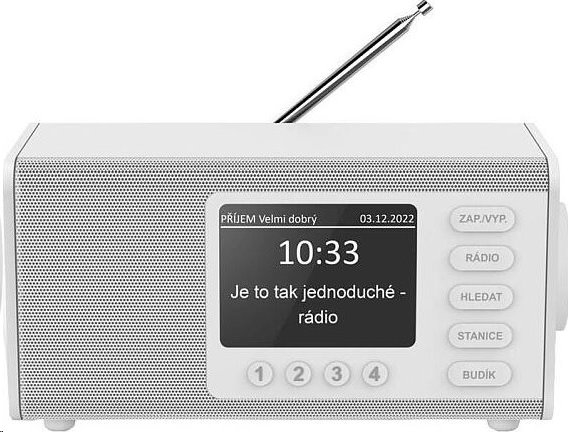Digitální rádio pro seniory Hama DR1000 FM/DAB/DAB+, bílé