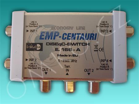 EMP Centauri S4/2ECP-2 DiSEqC přepínač 2 družice + TV, 2 výstupy