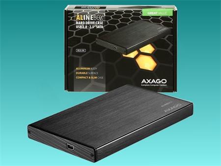 Externí box AXAGO EE25-XA ALINE, 2.5", SATA, USB 2.0