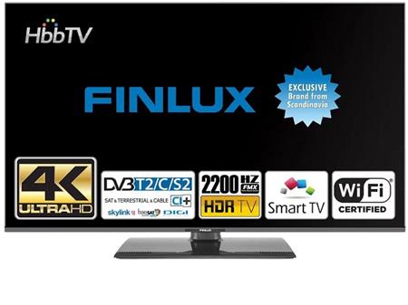 Finlux 55FUF8261, 140 cm, 4K Ultra HD, HbbTV, HDR, Smart TV, černý