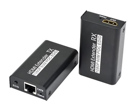 HDMI Extender-přenos přes ethernet kabel, 60m, podpora EDID, sada