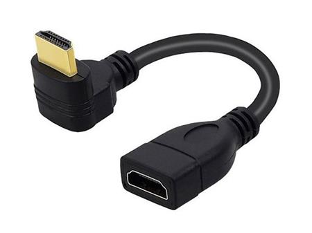 HDMI prodlužovací kabel OmkoTech MA2FE90, s redukcí 90 st., 10cm