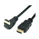 HDMI propojovací kabel OmkoTech MA2MA90, s redukcí 90 st., 15cm