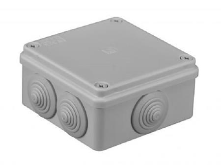 Instalační krabička Exelento K100P 100x100x50, IP56, šedá, 6xprůchodka