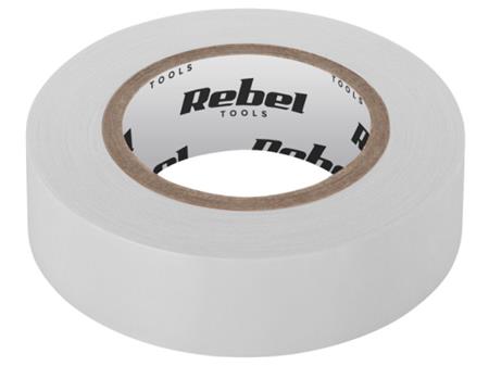 Izolační páska Rebel TOOLS, 0.13 mm x 19 mm x 9.15 m, bílá