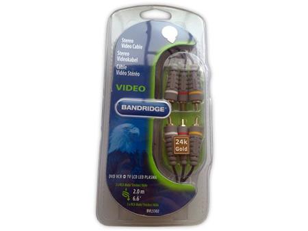 Kabel Bandridge BVL5302, 3x CINCH - 3x CINCH, 2m