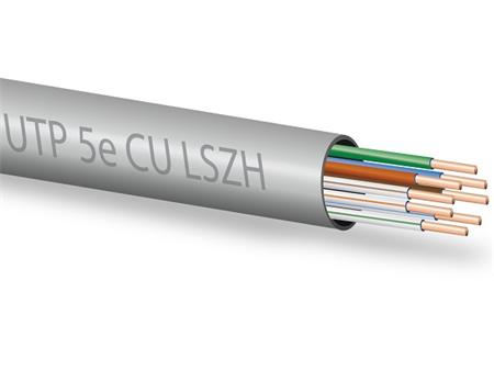 Kabel Zircon CAT5e UTP LSZH, bezhalogenní plášť