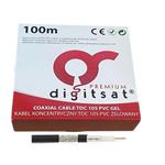 Koaxiální kabel Digitsat Premium TDC-105PE - venkovní, gel, 7mm, CU 1,02/128xCuSn, karton 100m