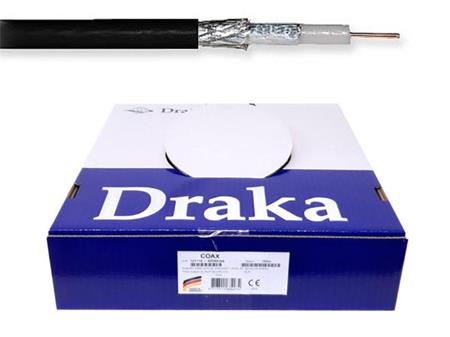 Koaxiální kabel Draka Coax 11AD08 E PE černý, 5mm, 100m, karton