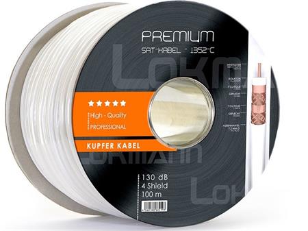 Koaxiální kabel Lokmann Germany CU/CU 7,0mm, LTE+ 4x stíněný 130 dB, PVC