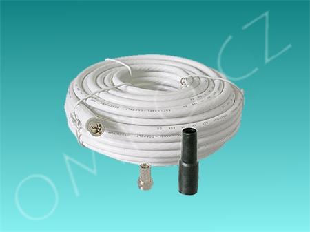 Koaxiální kabel s F konektory 20m