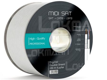 Kombi kabel Koax/UTP Cat6 Lokmann Germany CU/AL+CU, 2x5,5mm, screening 100 dB, L