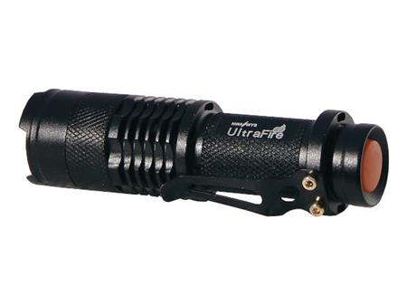 LED Cree profesionální svítilna WY 6101, kovová, mini CREE, 2000lm, černá