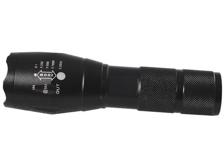 LED Cree profesionální svítilna XM-L2 T6, kovová, 3800lm, černá