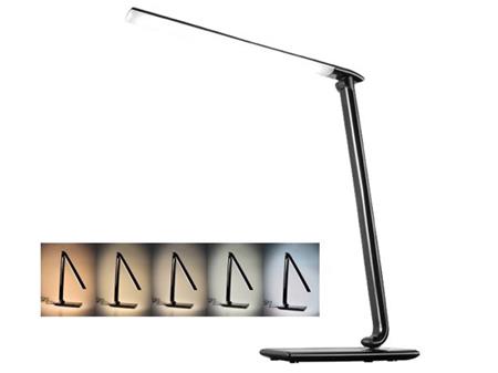 LED stolní lampa Solight WO37-B, černá, max 12W, 700lm, 3000K-6000K, dotyková