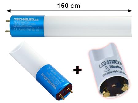 LED trubice TechniLED TLT150-01, 150 cm, 22W, T8, skleněná, 3000K, mléčná