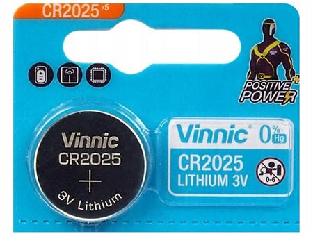 Lithiová knoflíková baterie OEM CR2025, 3V