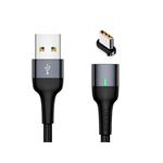 Magnetický USB-C nabíjecí a datový kabel USAMS F602, Android, 1m, černý