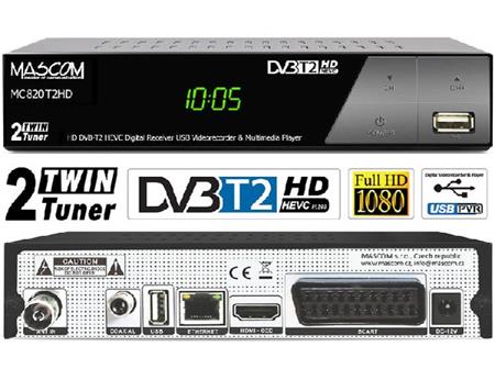 Mascom MC820T2HD, DVB-T2, TwinTuner