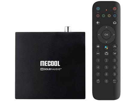 Multimediální centrum MECOOL KT1-T2, Android TV 10, tuner DVB-T2/C, certifikace Google