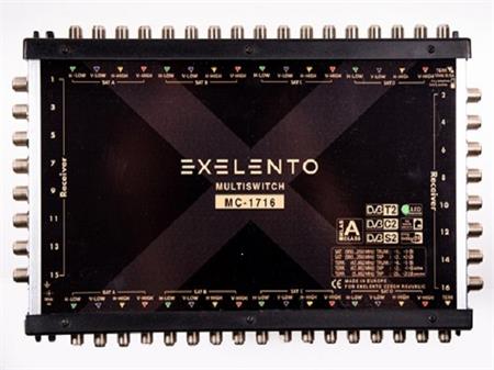Multipřepínač EXELENTO MC-1316, kaskádový, 3 družice, 16 výstupů