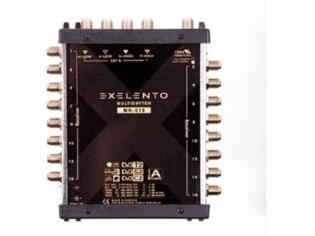 Multipřepínač EXELENTO MK-516, koncový, 1 družice, 16 výstupů