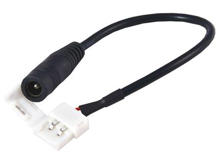 Napájeci kabel pro LED pásky, 5.5 mm zdířka, 10 mm zacvakávací konektor