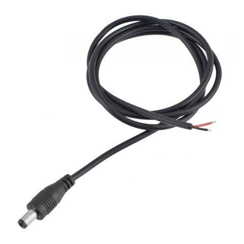 Napájecí kabel s konektorem 2,5/5,5 mm k napájecím výhybkám a kamerám 1m
