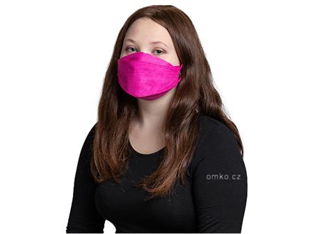 Ochranná ústní rouška OmkoTech KF94, růžová