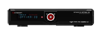 Octagon SF 2028 HD Optima 3D, twin tuner 2x DVB-C, černý, čtečka karet+CI slot