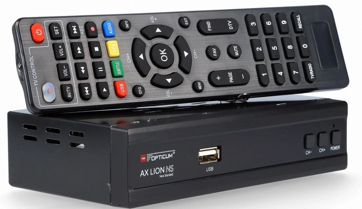 Opticum AX LION NS H.265 -V1 - DVB-T2+DVB-C kabelovka
